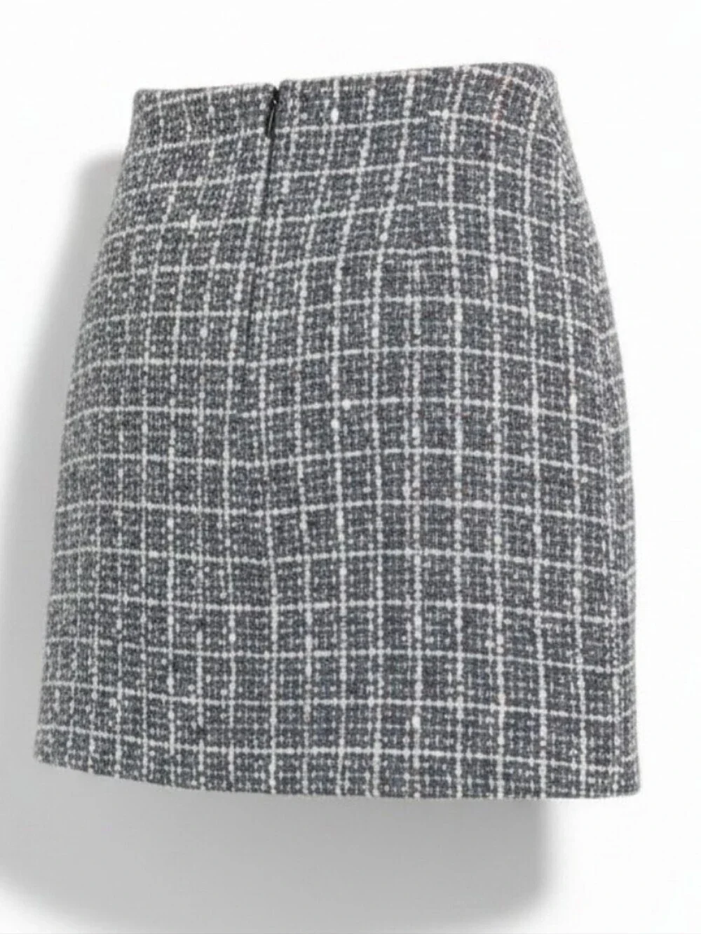 She + Sky Metallic Tweed Mini Skirt Small Plaid Coquette Preppy